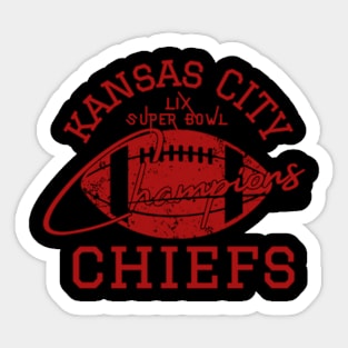 CHIEFS LIX SUPER BOWL CHAMPIONS Sticker